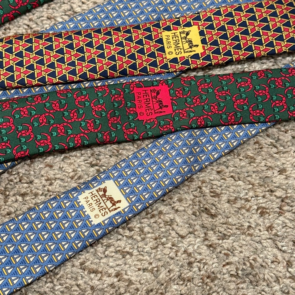 Hermès Silk tie Set